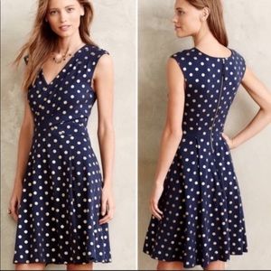 Anthropologie Maeve Ophira polka dot dress Size M